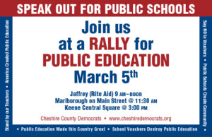 Speak Out for Public Schools - Keene Location @ Keene Central Square